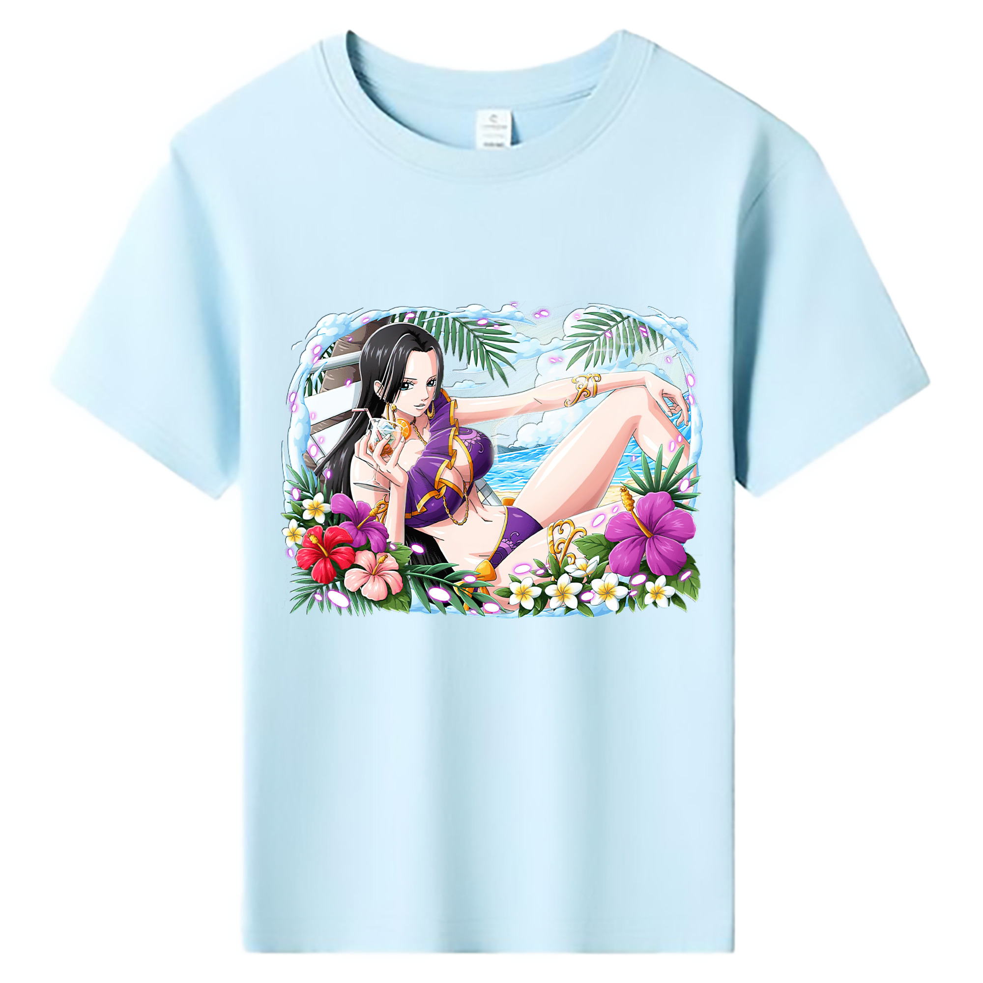 ワンピース ボア・ハンコック ONE PIECE Boa·Hancock 綿100％キッズTシャツ（フロントプリント）
